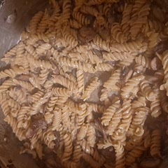 Really tasty,  I garnished with some more parm.  Next time I think I'll add spinach and garnish with some fresh tomatoes.