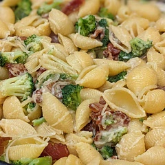I've made this recipe using whole wheat pasta and I've also made it using regular pasta. Either way it's delicious!