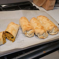 Prep time is a bit consuming but it's worth it. Made it more burrito style. Tasted great. Also I'm not actually vegan and just used regular cheese.