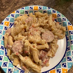 I added cream cheese and did mozzarella and Parmesan instead of Monterey so delicious