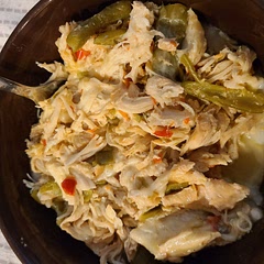 A great variety of flavors with a bit of spice. Served it over mashed potatoes.