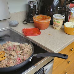 Made sauce this week and used the leftover for lasagna. Super easy to prep and put together if you've got premade sauce