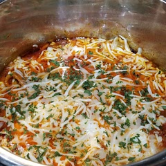 Amazingly delicious but on the salty side. I used 1lb (instead of 1.5) of ground sausage meat because that's all I had. I used cottage cheese instead of ricotta, topped with dried parsley and used Aldi's Reggano Marinara sauce. I would use less salt next time.