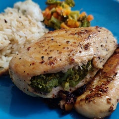 I skipped the mayonnaise and it was still great, an easy and fast meal to do it. I did a lot of stuffed so I just put some by the side with some white rice too. Tasty!