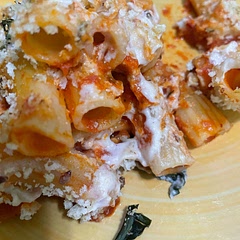 Best pasta bake I’ve ever made. Make sure you soak your cashews. Tastes just like Alfredo. My family could not get enough. I used Raos Spicy marinara