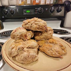 I added strawberries for mine but the recipe is great. Super nice. The cinnamon goes well the fruit and the scones are moist not totally dried out like some recipes.