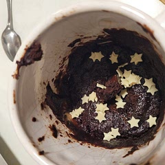 Pushed in a square of dark chocolate and added white chocolate stars!