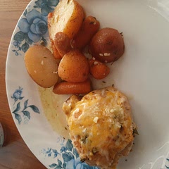 Added baby carrots and used shredded cheese I had on hand.