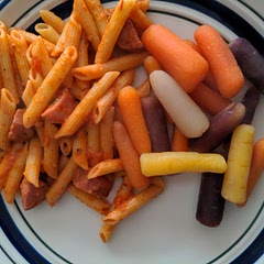 Just browned the sausage in my Dutch oven and combined with sauce there, adding pasta when cooked. Served with steamed carrots. Loved it!