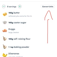 It’s a click away!! Right hand top corner it says convert units , just click on it & choose.