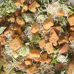 I actually used a different recipe for the dressing, but the salad is delicious.  Very Olive Garden-like.  Perfectly paired with lasagna and garlic bread.