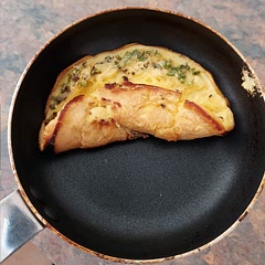 Only used 1 egg so it made a smaller omelette. Omitted the cheese. Added black pepper and chopped chives for flavour.
