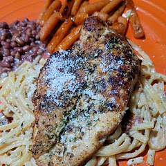 Double the sauce! Totally went off recipe and still turned out great. Air fried chicken breast, cooked the linguini in the sauce and paired with brown sugar carrots and beans. Next time will follow recipe 100%