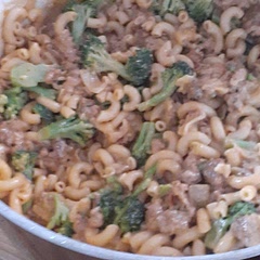 Used cream cheese instead of sour cream,Add broccoli just at the last 2 minutes for added nutrition. I hate hamburger helper, but loved this.