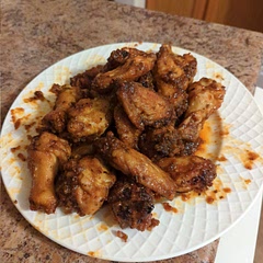 Fantastic and easy to make. Guess on the corn starch but everything else was quick. I did slow smoke the wings at 250 for about an hour then crisped them at 400 for about 3 minutes a side.