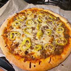 Recipe will make one pizza crust. Double or triple for multiple pizzas.