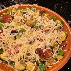 I added mozzarella cheese to it. Delicious