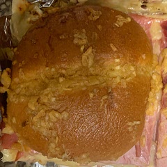 Used regular sized brioche buns.  Family loved them.