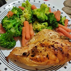 So delicious!! 
I recommend setting a timer for 90 mins so that you remember to increase the temperature to 425 at the right time. I totally forgot and did it at the 2 hour mark, and had to cook the Chicken for another 30ish mins. (Totally my fault!)