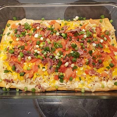 Very good recipe! Definitely a keeper for a family meal or cut into smaller pieces for appetizers.