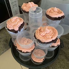 I made the cakes with gluten free flour. The real winner here is the frosting. Made it again with raspberries and it’s so good! You don’t need a full 4-5 cups of icing sugar unless you love your frosting super sweet. Worked well with half that.