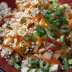 I use ground turkey instead of ground pork, but otherwise use the recipe exactly. It's a winner every time.