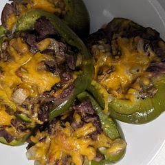 Probably could have crisped the peppers a little longer and added more seasoning, but other than that was amazing!