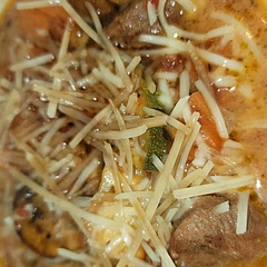 Sprinkled shredded parmesan on top.  Was a hit!