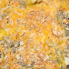 Very good!  We don't like the standard green bean casserole.  The sour cream made this totally different.  Substituted Ritz crackers because I didn't have corn flakes.  It was still very good!  New side for my rotation.