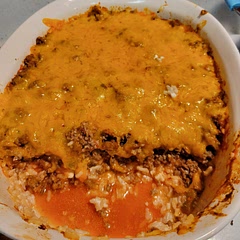 I added balsamic vinegar, more of all the mentioned spices, and swapped the tomato sauce for salsa. Turned out really good