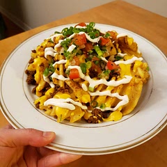 Made my own tacobell waffle frie Supreme spin off using this delicious cheese recipe.
