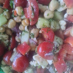 Incredibly scrumptious!  So fresh tasting and delicious. I was worried this recipe wouldn't be enough, but it truly makes plenty.  Put it in a pita wrap... Oh so good!