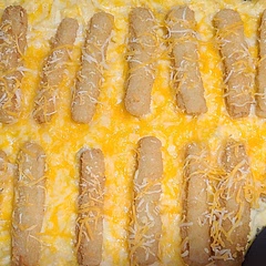 I don't know if ot was the type of fishsticks I bought or what, but the fishy taste of the fishsticks just overpowered everything else.  I ended up eating around the fishsticks.  The potatoes were good...lol.