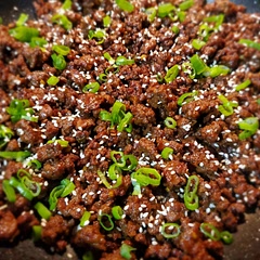 Add sugar snaps peas and cauliflower rice.