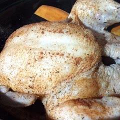 It was a bit bland.  Definitely add more spices next time.  Also I added sweet potatoes and white potatoes on the bottom of the slow cooker to elevate the chicken out of it's juices.  The potatoes were a nice accompaniment to the meal.
