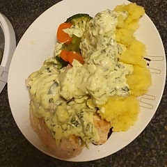 Sauce is delicious but definitely worth trying I be making it more now I tried just need to use smaller breast and chicken breast was too big but I recommend