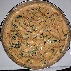 As you can see I used legs and thighs.  It took a little longer because they were bigger pieces.  But it was DELICIOUS! I also used Evaporated Milk instead of the heavy cream