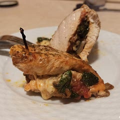 As you can see I didn't do the stuffing part very good but it tasted very good anyway.
