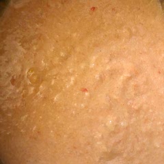 This is the finished soup after its blended and cooked.