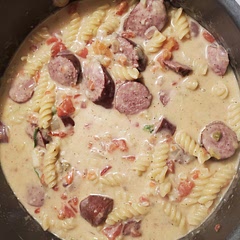 Nice dish.  A little heat with the Rotel so if little kids and those that don't care for "warm", monitor that.