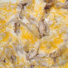 Decent little basic casserole for a week night.  Nothing spectacular, but filling.  Makes my meat and potatoes hubby and son happy.