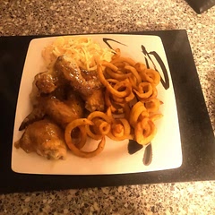 These are literally incredible and could even be my favourite recipe from the whisk app, we served them with curly fries and homemade coleslaw. Simply delicious.