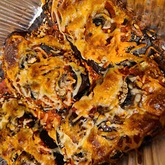 This was a great twist on egg plants. I did add mushrooms and red pepper flakes and we like our cheese toasty.
