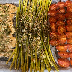We used asparagus instead of fresh green beans.