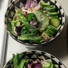 Didn't have avocado, cabbage or carrot dressing so I used lettuce mix and poppy seed dressing instead. Still turned out pretty good!