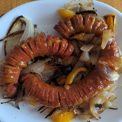 The basting sauce makes the dish. Beautiful on the table and really delicious! Lots of ways you could vary this. I served it with long grain white rice.