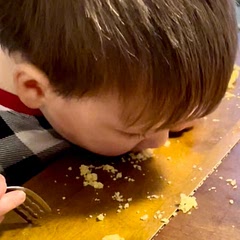 As you can see, my toddler literally licked the crumbs off the table, it was that good. My husband said it’s the best cornbread he’s ever had (and he’s had a lot of cornbread). Super quick and easy. This is going to be a weekly menu item here.