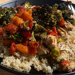 I cubed the chicken to 1”.  Definitely cut the carrots down a little more- they still have a decent crunch. Didn’t wait to put the tomatoes in and was impressed!