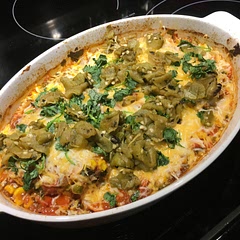 The chicken had to cook much longer than 40 minutes. I added an additional 30 minutes and then turned up the oven temperature because it was getting past the dinner hour. It tasted ok but I doubt I’d make it again.
