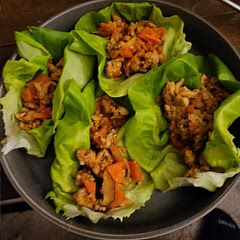 Best served cold.

Needs a tangy element (sour cream, soy, sesame oil and honey)

Less carrot, sub peanut (maybe shaved brusselsprouts)

Maybe different lettuce (not butter)